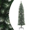 vidaXL Christmas Tree Green and white PVC, steel 70.9 in tall