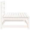 vidaXL Garden Sofa White Solid pine wood Single unit Modular