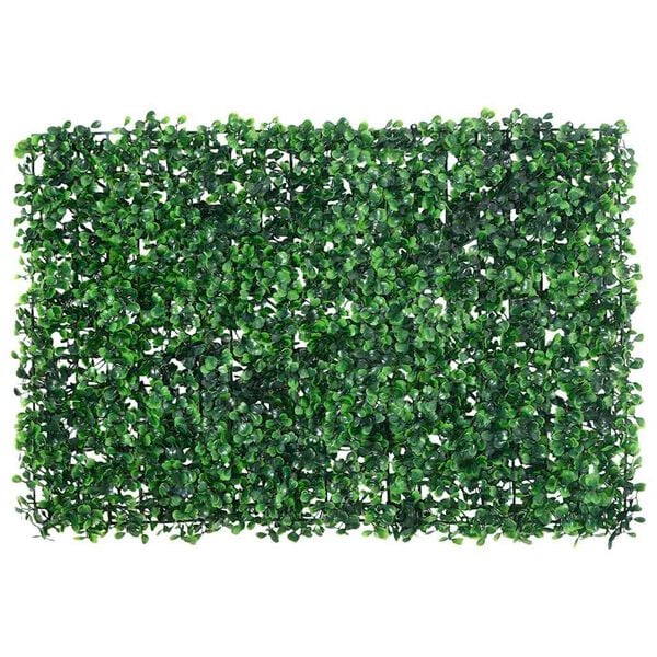  vidaXL Artificial Shrub Leaf Fence 6 pcs Green 15.7x23.6"