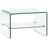 vidaXL Coffee Table Clear Tempered safety glass Compact Coffee Table