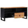vidaXL TV Cabinet Natural wood and black