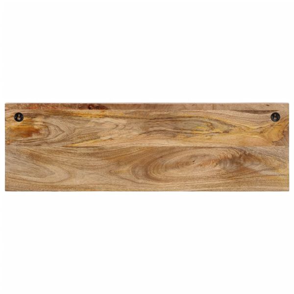vidaXL Coat Rack Natural wood, Black Solid mango wood, Iron Medium