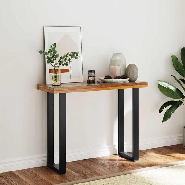 vidaXL Console Table Teak 39.4"x13.8"x29.5"