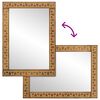 vidaXL Bathroom Mirror Honey brown Solid mango wood and glass