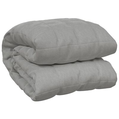vidaXL Weighted Blanket Gray 86.6"x94.5"33.1 lb Fabric