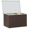 vidaXL Storage Box Brown Galvanized steel, plastic Large