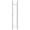 vidaXL Firewood Rack Matt Black 31.5x11.0x60.6" Steel