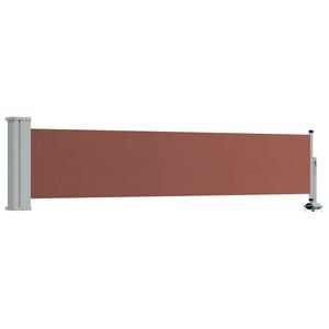 vidaXL Side Awning Brown and Grey