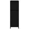vidaXL Bathroom Cabinet with Drawer Black Oak 11.81 x 11.81 x 37.40 in