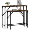 vidaXL Console Table Set of 2 Smoked oak, metal Engineered wood, metal