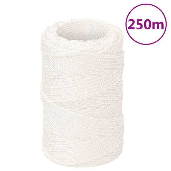 vidaXL Boat Rope Full White 0.08 " 820.2 ' Polypropylene