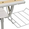 vidaXL Craft Desk White and Grey Engineered Wood and Powder-Coated Steel