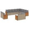 vidaXL Garden Sofa Set Beige, Light grey