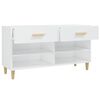 vidaXL Shoe Cabinet High gloss white Engineered wood