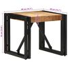 vidaXL Coffee Table Natural wood and black