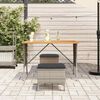 vidaXL Garden Table Grey PE rattan Standard UV-resistant materials