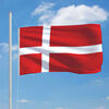 vidaXL Denmark Flag Red and White 68D 100% Polyester 35.4 x 59.1 in