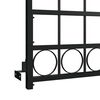 vidaXL Fence Gate with Arched Top Steel 35"x78.7" Black