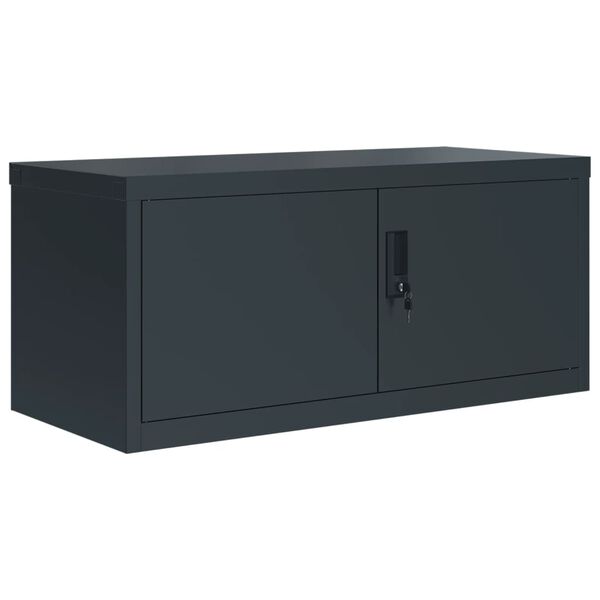 vidaXL File Cabinet Anthracite 35.4x15.7x43.3" Steel