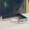 vidaXL Garden Lounge Set White and Anthracite