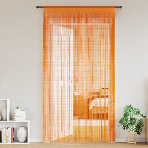 vidaXL String Curtains 2 pcs Orange 55.1x98.4"