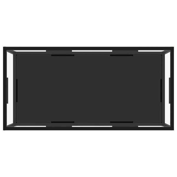 vidaXL Coffee Table Transparent and Black