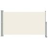 vidaXL Side Awning Cream screen, Grey stand