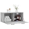 vidaXL Wall Cabinet Concrete Grey Engineered Wood 31.5x14.4x13.8 in