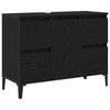 vidaXL Bathroom Sink Cabinet Black Oak 31.50 x 12.99 x 23.62 in