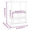 vidaXL Bedside Cabinet High gloss white Engineered wood Compact