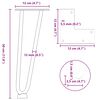 vidaXL Hairpin Table Leg Black Solid Powder-Coated Steel Small
