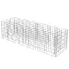 vidaXL Gabion Raised Bed Silver Galvanized steel 70.9 x 19.7 x 19.7 in