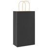 vidaXL Paper Bags 250 pcs with Handles Black 21x11x36 cm