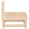 vidaXL Garden Middle Sofa Natural Pine Solid Pine Wood Medium Modular