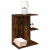 vidaXL Bedside Table Smoked Oak Engineered Wood Medium Bedside Table