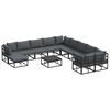 vidaXL Garden Sofa Set 12 pcs Black Metal