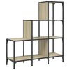 vidaXL Bookcase Sonoma Oak Engineered Wood Medium Adjustable Feet