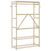 vidaXL Clothes Rack Bamboo Bamboo with varnished finish Large