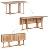 vidaXL 7 Piece Folding Patio Dining Set Solid Teak Wood