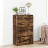 vidaXL Sideboard Smoked Oak Engineered Wood Medium Storage Cabinet