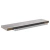 vidaXL Wall Shelf Gray Honeycomb MDF, metal 35.4 in long Wall Shelf