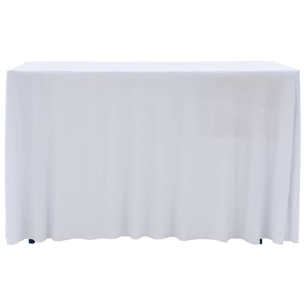 vidaXL Table Cover Set of 2 White 90% polyester, 10% elastane