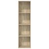 vidaXL Bookcase Sonoma oak Engineered wood Medium Bookcase Rectangular