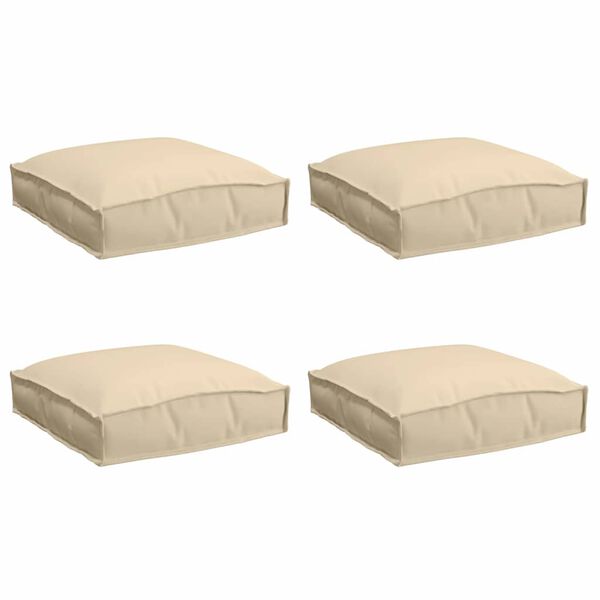 vidaXL Pallet Cushion for suitable for Seat 4 pcs Beige 40 x 40 x 8 cm