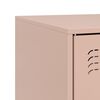 vidaXL TV Cabinet Set of 2 Pink Cold-rolled steel 26.4x15.4x17.3 in