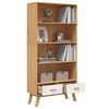 vidaXL Bookcase White and brown