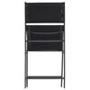 vidaXL Outdoor Chair Set of 2 Black Powder-coated steel, Textilene