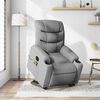 vidaXL Electric Stand Up Massage Recliner Chair Light Grey