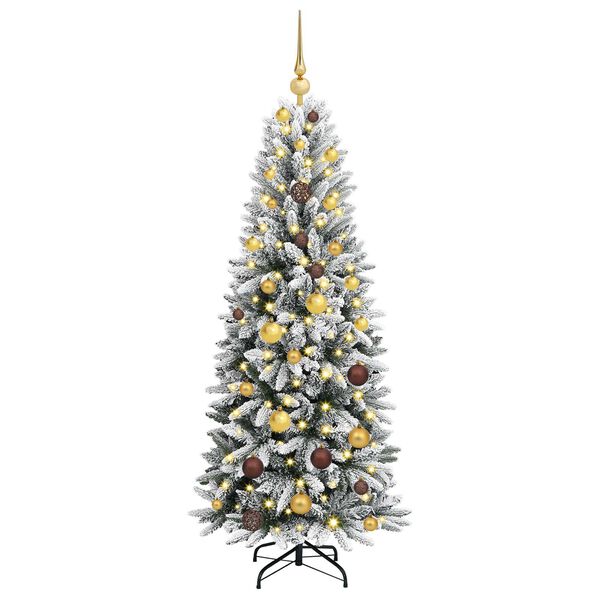vidaXL Artificial Christmas Tree with 150 LEDs White 59.06 in