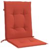 vidaXL Lowback Chair Cushion Set of 4 Melange Red 100% polyester